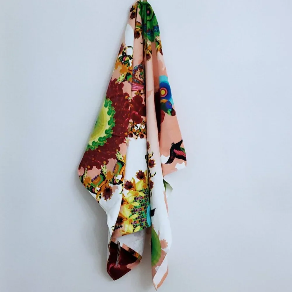 Desigual Floral Medallion Vibrant Colorful Beach Bath Towel - New